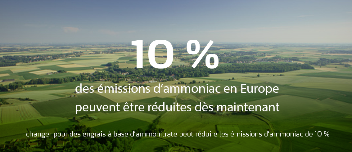 Changer pour des engrais à base d’ammonitrate peut réduire les émissions d’ammoniac de 10%