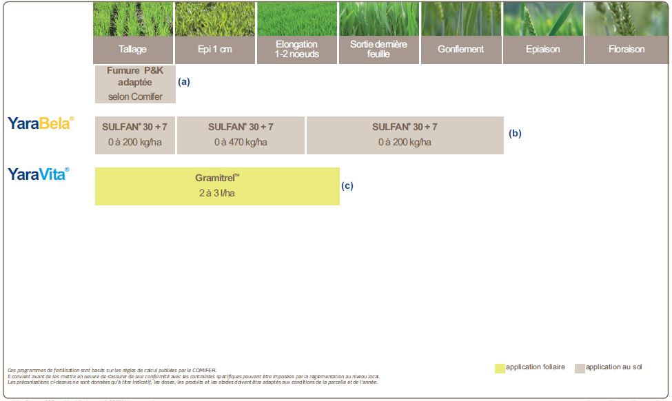 Programme de nutrition du blé fourrager