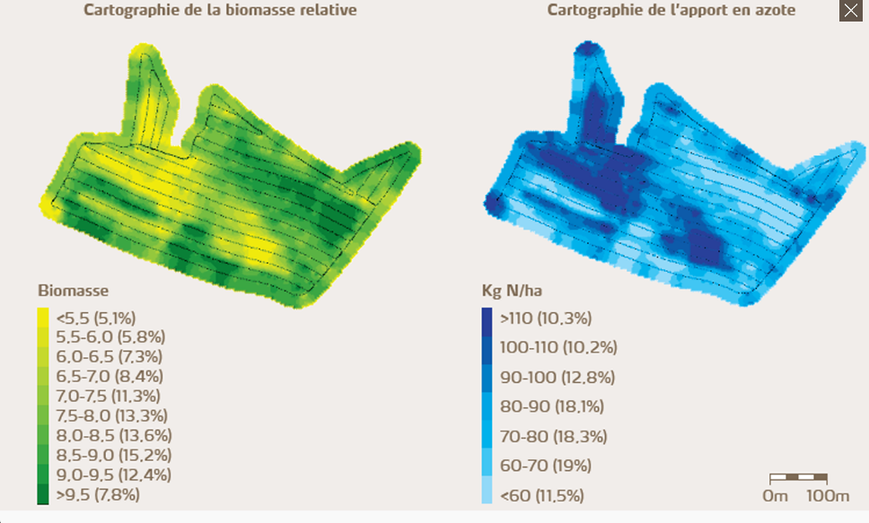 Cartographie de la biomasse relative