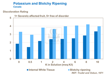 graphique décoloration maturation marbrée
